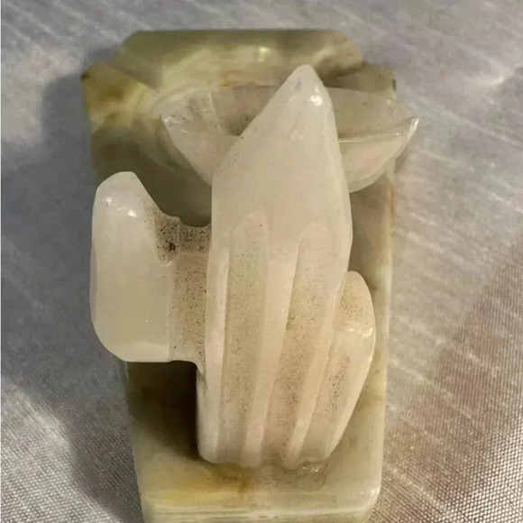 VINTAGE Stone Carved Cactus And Mexican Siesta Trinket/Incense Holder. - Picture 4 of 5